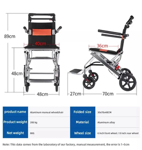 <span class=keywords><strong>Fauteuil</strong></span> <span class=keywords><strong>roulant</strong></span> de voyage léger <span class=keywords><strong>Fauteuil</strong></span> <span class=keywords><strong>roulant</strong></span> pliable manuel en aluminium portable <span class=keywords><strong>pour</strong></span> <span class=keywords><strong>personnes</strong></span> âgées et handicapées - Product Image 3
