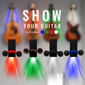 NAOMI – support mural de guitare à lumière LED Multiple avec Fiber de verre, Nylon renforcé, Base 66, crochet en caoutchouc détachable bleu - Product Image 2