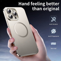 Nouveau étui de téléphone portable en titane d'origine pour iPhone 15 Pro Max étui en métal de luxe pour iPhone 16 15 14 13 étui de charge sans fil