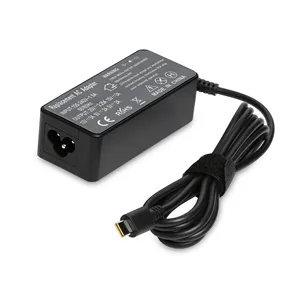 OEM kabel daya adaptor Laptop USB Tipe C AC, kabel daya 5V/9V/12V/15V/20V 2,25 A/3A untuk Notebook ThinkPad
