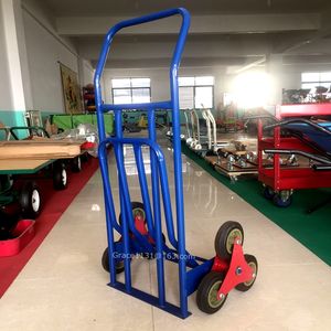 Chariot de Transport robuste à 6 roues chariot à main pliant entrepôt chariot plate-forme métal caoutchouc escalier escalade camion à main Cargo - Product Image 5