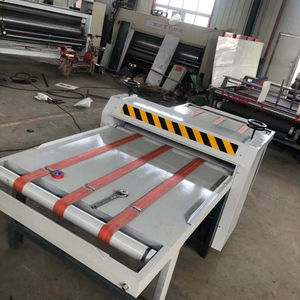 MQJ Industrial Semi <span class=keywords><strong>Automatic</strong></span> Manuelle Flachbett-Papierbox-Rollen falten und Stanz walzen presse Stanz maschine - Product Image 3