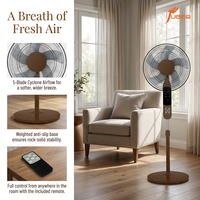 Ventilateur sur pied de haute qualité de 16 pouces avec télécommande, affichage numérique, ventilateur de table, compatible avec l'inspection tierce B2B
