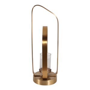 Metal And Glass <b>Candle</b> Holder <b>Hurricane</b> Stylish Home Decor Accent For Pillar Candlestick Table - Product Image 1