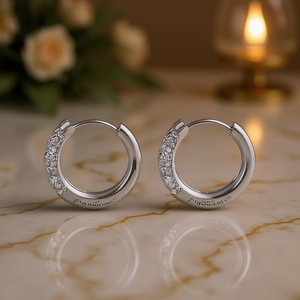 Pendientes Huggie Brillantes para Mujer, Minimalistas, para Uso Diario en la Oficina, Accesorios de Moda - Product Image 2