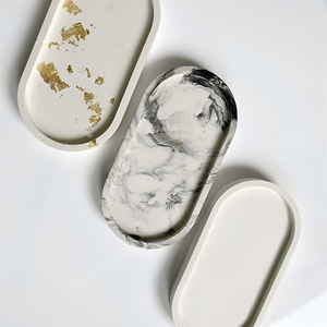 MOHOM Custom ized Modern Natur zement Terrazzo Beton Tablett Display Wasserdichtes Badezimmer Dekorative Tablett