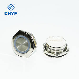 مفتاح ضغط قصير من الفولاذ المقاوم للصدأ IP67 مقاوم للماء 16 19 من من من نوع 22 من من نوع CHYF ، زر ضغط مسطح - Product Image 3