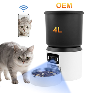Automatischer Katzenfutter automat mit Ultra-Weitwinkel kamera 2.4G WiFi & 5G Bluetooth Dualband Smart <span class=keywords><strong>App</strong></span> Control Zeit gesteuerter Tiernahrung spender - Product Image 1