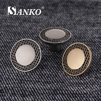 Boutons en métal concaves de luxe SANKO, de haute qualité, pour vêtements, en alliage de zinc doré, écologiques, pour jeans et vestes