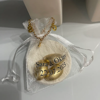 Premium Hochdichte Transparente Mesh-Organza Beutel mit Eigenem Logo, Doppelzug-Satinband-Kordelzugbeutel, Hochzeits-Gastgeschenk-Taschen für