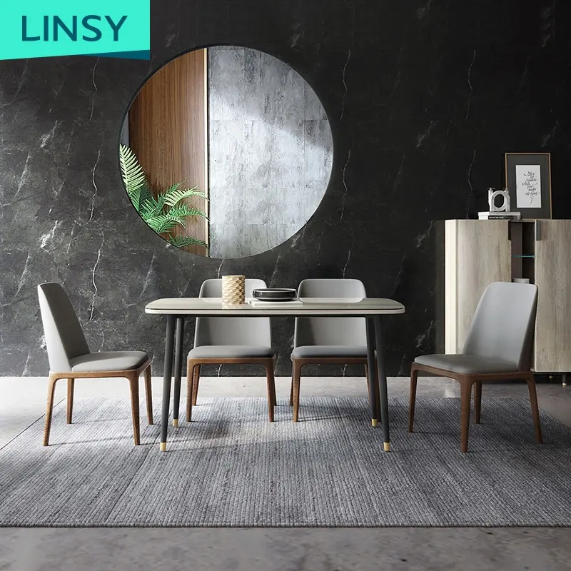 Linsy стиль Пост Модерн, выдвижная обеденный стол стеклянная мебель современный обеденный стол разработан специально Глянцевая мебель для гостиной, FC1R-B