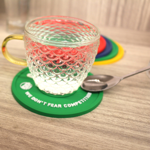 Wsnbwye personnalisé Coaster Silicone Barbell Coaster Pour Tasses Gym Cadeaux Promotionnels 29 sièges tasse coaster bus - Product Image 5