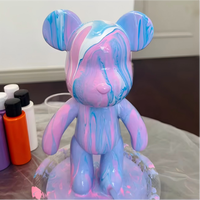 Figurine en vinyle blanc DIY Fluid Bear personnalisable pour peinture acrylique, vente en gros directe usine
