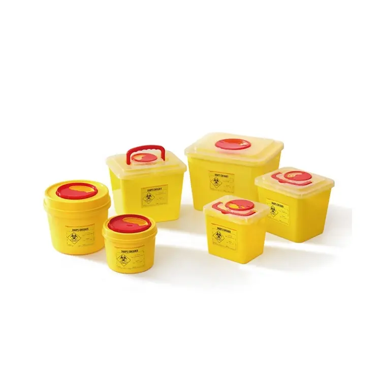 1-13L yellow sharp container box for medical waste