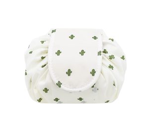 Lazy <b>Drawstring</b> <b>Makeup</b> <b>Bag</b> Large Capacity Waterproof Portable Cosmetics Storage Pouch for Women and Girls - Product Image 2