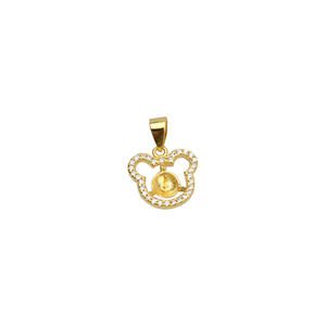 S925 Silver Ear Nail Pendant with Little Cat Panda Pearl DIY <b>Jewelry</b> Accessory <b>Holder</b> Personalized 1347 Head Set - Product Image 5