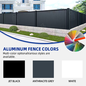 Pannelli di recinzione in alluminio diretto di fabbrica lama verticale architettonica nera 3D recinzione metallica giardino cortile piscina Nz recinzione in alluminio - Product Image 4