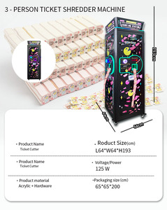 Parque de atracciones Redención Máquina de juego que funciona con monedas Contador de boletos digital Eater Máquina cortadora de boletos - Product Image 5