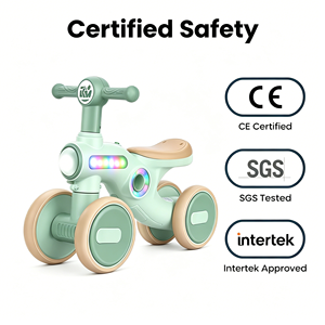 Vélo d'équilibre pour bébé de qualité supérieure à 4 roues, <span class=keywords><strong>homologué</strong></span> CE, stable, sans pédales, tricycle pour enfants de 12 à 36 mois - Product Image 1