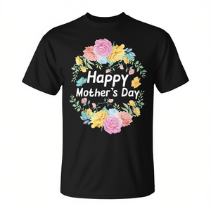 T-shirt floral pour la fête des mères, manches courtes, col rond, unisexe, impression numérique, cadeau pour réunion de famille - Product Image 3