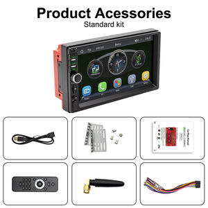 7 pouces <span class=keywords><strong>2</strong></span> Din universel voiture MP5 lecteur multimédia sans fil CarPlay Android Auto stéréo 7010C voiture MP5, 7 pouces autoradio - Product Image 4