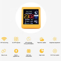 Horloge de table WiFi numérique de bureau électronique en gros Horloge de station météo intelligente avec animations gif et fonction d'album électronique personnalisé