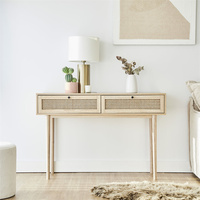 Table console moderne et élégante en bois, mince/étroite, pour salon, chambre, salle à manger, bureau à domicile, appartement - Facile à nettoyer