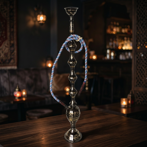 Mini Cachimba de Latón Estilo Europeo con Técnica de Espejo e Iluminación LED, Duradera y Ecológica para Uso en Salones de Shisha/Restaurantes - Product Image 3