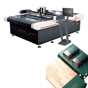 China RUK package lining flatbed cutter pe film cutting machine/box sample PVC felt table box making machine for corrugated card