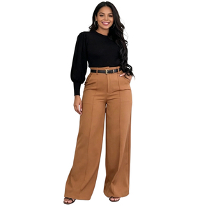 Abbigliamento Personalizzato di Marca, <span class=keywords><strong>Pantaloni</strong></span> Casual da Donna Taglie Forti, Stile Streetwear, Gamba Dritta <span class=keywords><strong>Senza</strong></span> <span class=keywords><strong>Cintura</strong></span>, Moda Sehe - Product Image 5