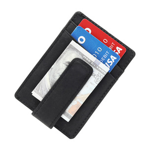 Genuine Leather Credit Card <b>Holder</b> Black 3 In Multi Slot RFID Protection Men's <b>Wallet</b> Everyday Use - Product Image 4