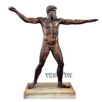 Statues masculines grecques nues, sculpture de dieu romain, statue de bronze d'Olympien Zeus