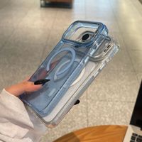 Coque de téléphone magnétique transparente à paillettes avec support pliable pour appareil photo, compatible iPhone 18 Pro Max 17 16 15 14