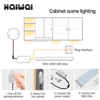 Capteur de mouvement sous armoire à détection de distance 0-27mm pour panneau en bois, contrôle LED via connecteur SM, DC12V AC220V 500W