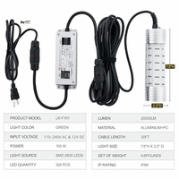 Lámpara de Pesca Sumergible de Alta Luminosidad de 150 W, Luz LED Verde de 20000 Lúmenes, 12 V, 24 V, 220 V, Clasificación IP68, para Pesca Submarina