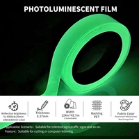 Película Luminosa Autoadhesiva, Papel Fotoluminiscente Imprimible, Rollo de Vinilo Adhesivo para Cinta Reflectante que Brilla en la Oscuridad, Señales de Salida