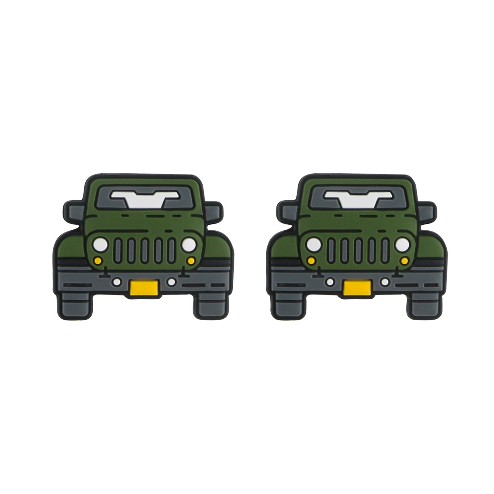 Car Focal bead Bean Green SA235