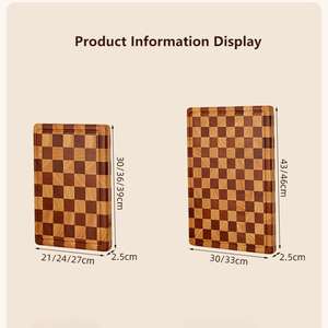 Tagliere da <span class=keywords><strong>Cucina</strong></span> Rinforzato con Spremitore, Blocco di Taglio in Legno di Gomma per Ristorante, per Verdure e Bistecche - Product Image 1