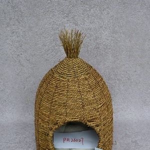<span class=keywords><strong>Lit</strong></span> pour chat en corde d'herbe tressée à la main, Nid pour animaux <span class=keywords><strong>de</strong></span> compagnie artisanal en paille et corde d'herbe, Panier naturel pour chaton avec coussin - Product Image 3