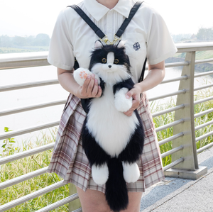 Mochila de animales de dibujos animados para niños, bolsa de mensajero de animales de peluche para mascotas, bolsa de felpa, bolsa de gato junto al lago, viaje - Product Image 2