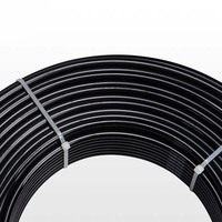 Tuyau en plastique PE noir de 3/8 pouce (9,52 mm) haute pression pour système de brumisation et de refroidissement pour la désinfection des jardins intérieurs et extérieurs