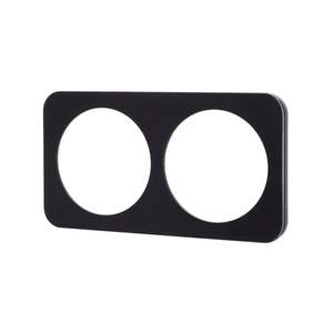 Placca da parete in plastica, 2 chiavi, colore nero, ideale per installazioni elettriche e decorazione d'interni. - Product Image 1