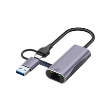 Adaptador Gigabit Ethernet RJ45 para Computadoras Portátiles, Tabletas y Teléfonos Móviles, Interfaz USB a Cable de Red, Tarjeta de Red Tipo C
