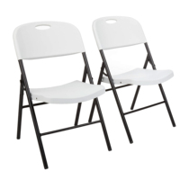 Vente en gros, chaise de jardin pliante en plastique blanc léger pour salle à manger d'hôtel pour fête de mariage