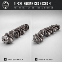 Vilebrequin en acier forgé pour moteur diesel Yuchai L4700 robuste, référence L4700-1005001, pièces automobiles en gros de Chine