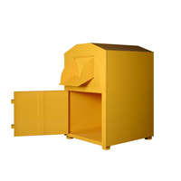 Poubelle de recyclage pour vêtements de parc et de rue Poubelle de don pour vêtements en métal Poubelle de recyclage pour vêtements en plein air Boîtes de don en métal