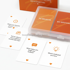 Impresión personalizada de lujo dos juegos amigo conversación pareja familia bebida Juego de cartas guía instrucciones con caja de plástico y funda - Product Image 2
