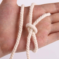 Cordon en coton tressé 100 % naturel et écologique, haute résistance – Corde macramé douce pour suspendre des plantes, corde à linge, emballage cadeau, bricolage