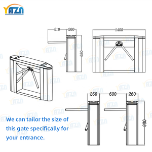 Tourniquet Trépied Élégant pour Espaces de Coworking et Parcs Technologiques, Entrée Rapide 0,2s, Portillon 603mm pour Showroom Numérique et Hub Créatif, Personnalisable - Product Image 5