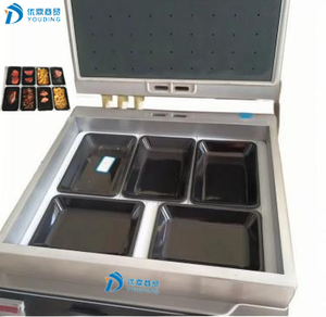 Máquina de Envasado al Vacío con Film Estirable Semiautomática Comercial para 4 Bandejas de Alimentos Preparados, Precio Competitivo - Product Image 2